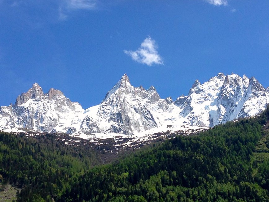Mont Blanc a Ženevské jezero